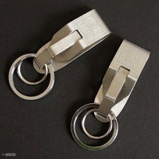 2829-4 Metal Wide Belt Loop Hook Keyring Buckle - 2 Pieces