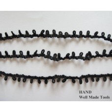 Nylon Loop Trim, Great for Theatre Costume, Ladies Dress, Black – 10 Meters