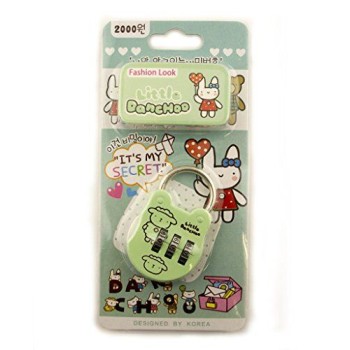 Little Danchoo Colourful 3 Digit Combination Padlock for Your School, Home, Locker, Bag, Diary - It's My Secret - Pastel Green Little Danchoo Colourful 3 Digit Combination Padlock for Your School, Home, Locker, Bag, Diary - It's My Secret - Pastel Green