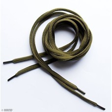 HAND ® 10 Pairs Oval Trainer Shoe Laces 110cm/43" (Military Green)