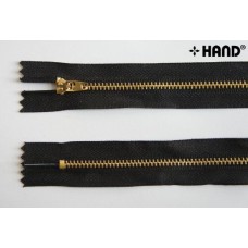 5 pcs Jean Zips/ Metal Closed Ended Zip-Black/ Gold, Great for Denim Project (4 inches)