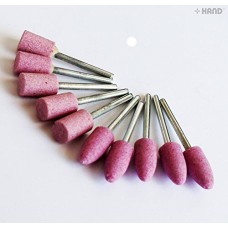 Grinding Smoothing Dremel Shank Mounted Cylindrical and Pointed Stone Set - 10 Pcs