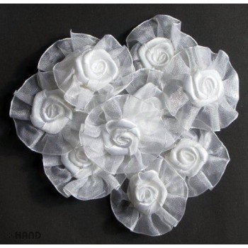 F9 Decorative DIY Craft Assorted Colours Flower Design Trims - pack of 10 (F9-3 White) F9 Decorative DIY Craft Assorted Colours Flower Design Trims - pack of 10 (F9-3 White)
