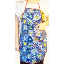 Waterproof Kids Cooking/Baking/Art Cartoon Assorted Colours Apron with Pocket - Pack of 2