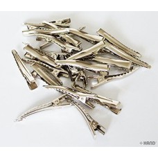 Alligator Crocodile Hair Single Prong Clips 4cm - pack of 50