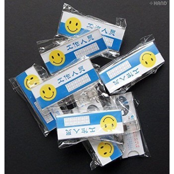 e-7225 Premium Quality Hard Plastic Name ID Badges, 72x 25mm - Pack of 10