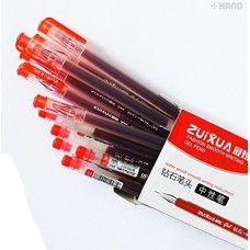 CS-801 Extra Fine Point Pen 0.38mm - Assorted Colours - Box of 12 (Red)