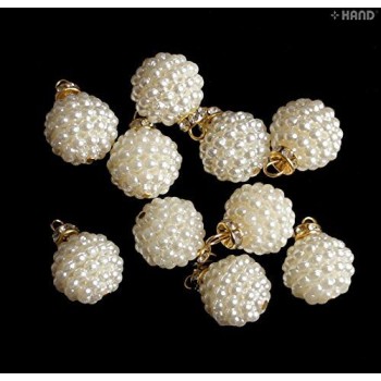 A37 Accessories Jewellery Making Dangle Imitation Group Pearls Bead Ball 18mm Embellishment Trim - Pack of 10