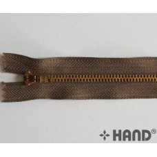 5 Pcs Gold Metal Closed Ended Zip, Jean Zips (NO.5 Mocha Brown/Copper Tone Zip 17.8cmL)