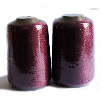 Assorted Colours Sewing Machine 100% Polyester Thread Spool Appx 800m - Pack of 2 (Maroon)