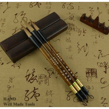 SU-06 Easy to Hold Large Stroke Art & Calligraphy Sumi Brushes, Set of 2
