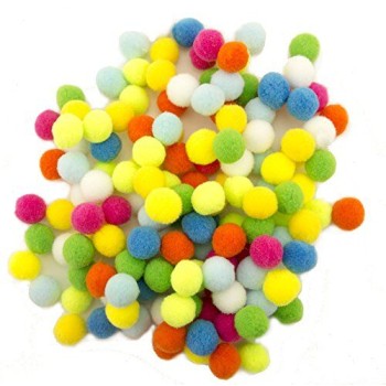HAND A Jumbo Pack of 500 Multicoloured Pom Poms 15 mm Diameter - 108 g - Perfect for Fashion Embellishment, Arts and Crafts