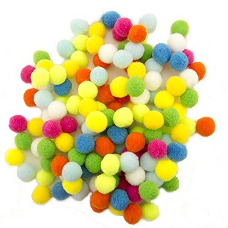 HAND A Jumbo Pack of 500 Multicoloured Pom Poms 15 mm Diameter - 108 g - Perfect for Fashion Embellishment, Arts and Crafts HAND A Jumbo Pack of 500 Multicoloured Pom Poms 15 mm Diameter - 108 g - Perfect for Fashion Embellishment, Arts and Crafts