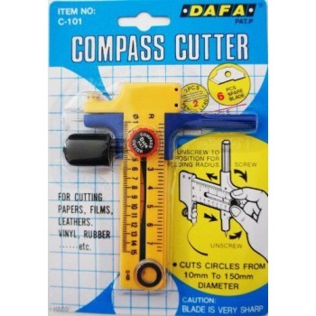 C-101 Rotary Compass Circle Cutter, Cut Papers, Films, Leathers, Vinyl Rubber etc Cut Diameter from 10mm-150mm
