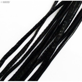 Black Fake Leather Assorted Widths Trim - appx 9 metres (BRT16 4mm)