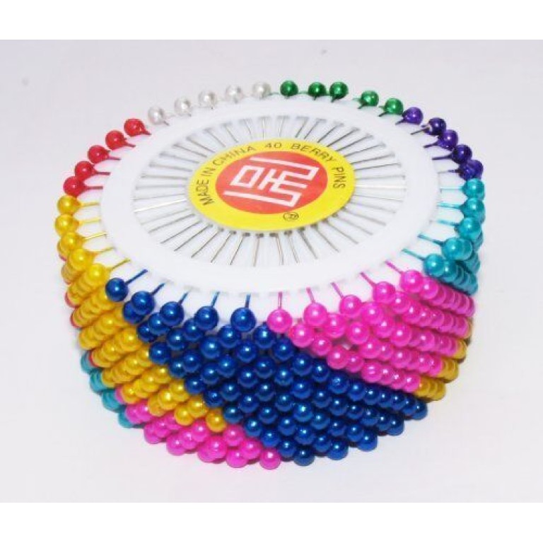 Long Pearl Pins - 40 pins a wheel x 12 Wheels Long Pearl Pins - 40 pins a wheel x 12 Wheels
