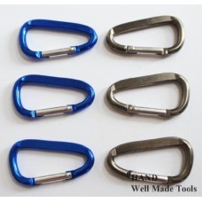 Set of 6 Carabiner Spring Snap Link Hook – 50mm 2”