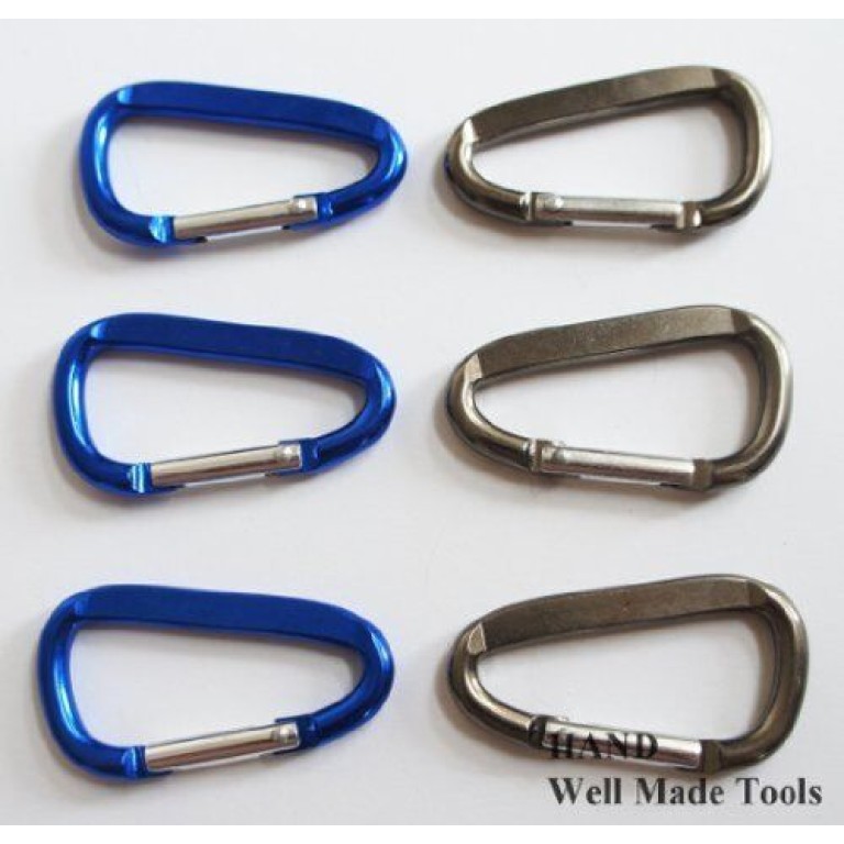 Set of 6 Carabiner Spring Snap Link Hook – 50mm 2” Set of 6 Carabiner Spring Snap Link Hook – 50mm 2”