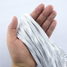 HAND Underwear/Bra Continuous Elastic Trim Material for Bra Strap Making White - 7 mm Width - 3 Metres