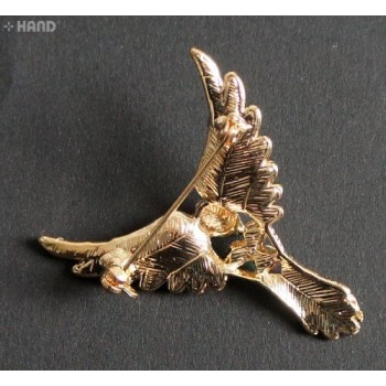 HAND BR23 Beautiful Elegant Clear Crystal Bird Gold Brooch - pack of 2