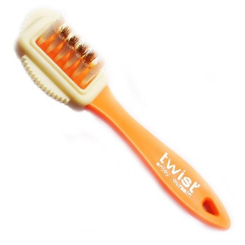 S Shape 3 Side Suede Nubuck Shoe Cleaning Brush - Set of 2