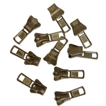 Zip Pulls AUTOMATIC Head Slider No8 SILVER - Pack of 10