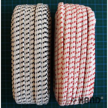 Patterned High Strength Elastic Appx 16 m (Black/White)