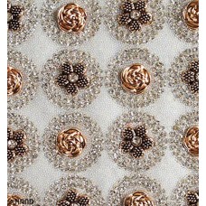 Luxurious Iron-On Hot FIX Embellishments Rhinestones on Sheet - Assorted Designs and Colours (IRONE01 - 2 Flowers)