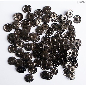 Metal Dark Copper Garments Inner Sewing Press Clip Buttons Assorted Sizes (19mm - pack of 25 sets - 37g)