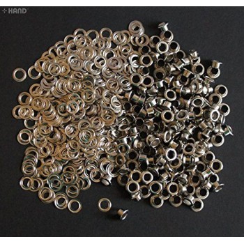 Size.20 Silver Diameter 10mm Eyelets Grommets - Pack of appx 1000 Size.20 Silver Diameter 10mm Eyelets Grommets - Pack of appx 1000