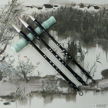 Easy to Hold Art & Calligraphy Sumi Brushes, Set of 2 (SU-07 Medium Strokes)