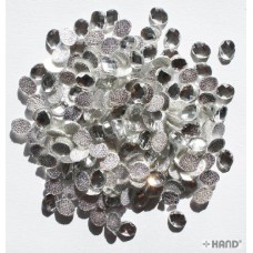 Crystal White Oval Hotfix - Iron On Rhinstone Diamante Gems (D07 8x10mm, appx 400 a pack, appx 59g)