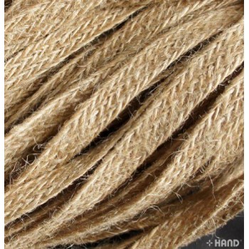 Rough Flax/Wool Brown Plait Rope Trim - Appx 10 metres Lenght (BRT30 10mm)