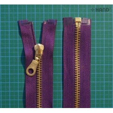 Gold Metal Closed Ended Zip - 2 pcs (MZ3 Purple - 78cm)