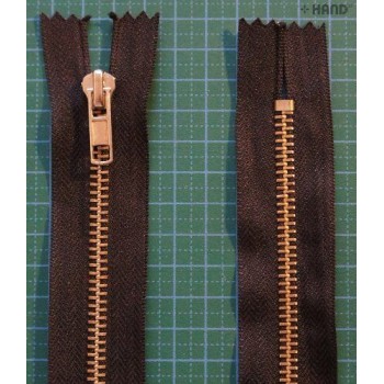 Gold Metal Closed Ended Assorted Colours Zips - 2 pcs (MZ9 Black with Gold - 50.5cm) Gold Metal Closed Ended Assorted Colours Zips - 2 pcs (MZ9 Black with Gold - 50.5cm)