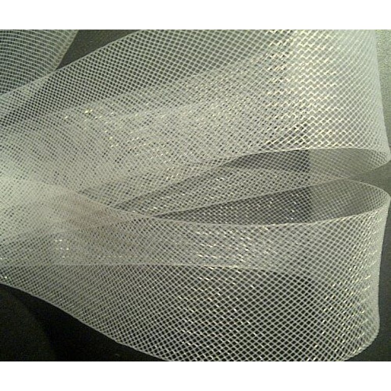 Nylon Crin Trim, Bridal Webbing “Horses Hair” – White 25 mm W x 5 Meters Nylon Crin Trim, Bridal Webbing “Horses Hair” – White 25 mm W x 5 Meters