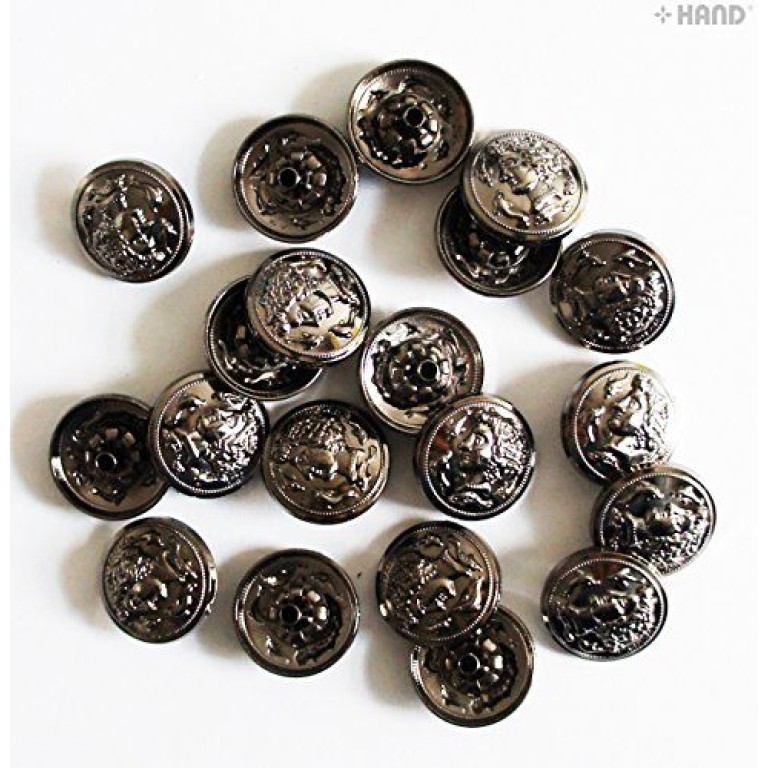 4part Decorative Top Press Stud Buttons 17mm Assorted Designs 20