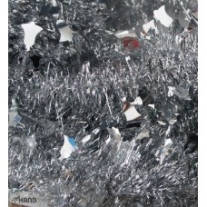 Round Party Birthday/Valentine/Christmas Tinsel Garland Decoration appx 2m - pack of 10 (Silver Bell)