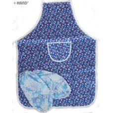 HAND Waterproof Ladies Satin Cooking/Baking/Art Assorted Colours Apron + 1 Pair of Satin Sleeve/Arm Protectors Free!