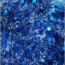 Round Party Birthday/Valentine/Christmas Tinsel Garland Decoration appx 2m - pack of 10 (Blue)