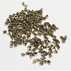 HAND 2-part Decorative Top Press Stud Buttons Assorted Sizes, Colours and Designs (PSS15 Silver Dome Shape 8mm - pack of 100 - Top 30g Bottom 15g)