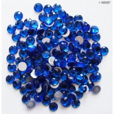 Round Hotfix - Iron On Rhinstone Diamante Gems 10mm, a Pack of Appx 400 (D13 Blue - appx 66g)