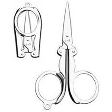 No.666 Large Convenient Travel Folding Safety Metal Scissors 4 Inch - 2 Pairs 