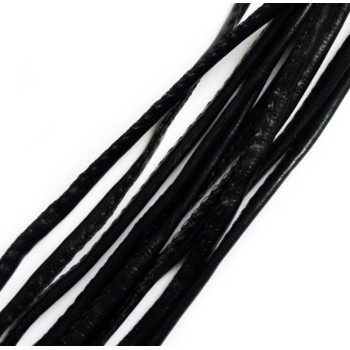 Black Fake Leather Assorted Widths Trim - appx 9 metres (BRT17 5mm)