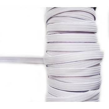 Icy White Extra Strength Max Stretch Flat Elastic Cord Spool, 10mmW, 140g- Appx 15 metres