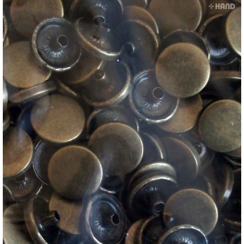 203 4-part Plain Flat Top Press Stud Buttons 12.5mm (203 Vintage Gold - appx 230g)