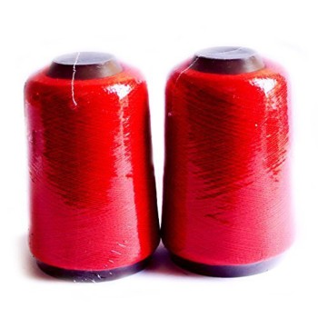 Assorted Colours Sewing Machine 100% Polyester Thread Spool Appx 800m - Pack of 2 (Red)