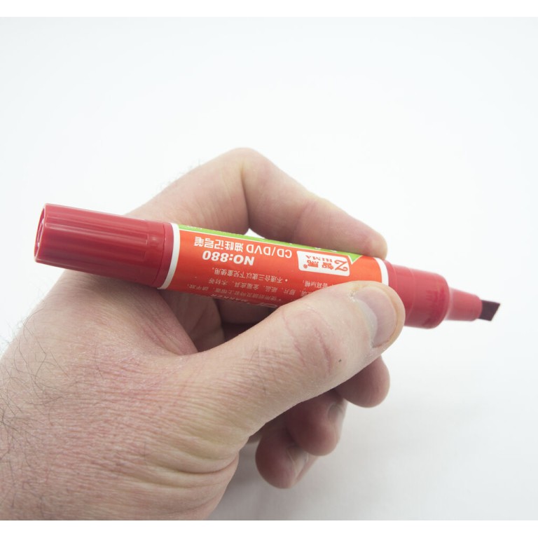 Permanent Marker, Double Side, Thick- Thin, Pack of 2, Red Permanent Marker, Double Side, Thick- Thin, Pack of 2, Red
