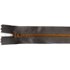 5 Pcs Gold Metal Closed Ended Zip, Jean Zips (NO.1 Pale Grey 18cmL)