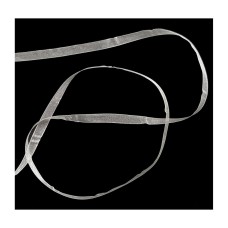 20m Black/White Ribbon - Assorted Styles (FW01 7mm White Sheer)